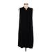 Eileen Fisher Cocktail Dress - Midi: Black Solid Dresses - Women's Size Medium