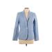 Tommy Hilfiger Blazer Jacket: Below Hip Blue Solid Jackets & Outerwear - Women's Size 10