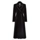 Women's Velvet Dress Coat - Black Large Guinea