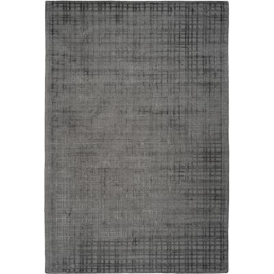 Teppich PADIRO "Karma 125", grau (anthrazit), B:160cm H:8mm L:230cm, Viskose, Teppiche, Handgewebter Teppich mit 3D-Desi