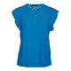 Kurzarmshirt VERO MODA "VMTASSA SS O-NECK TOP JRS GA" Gr. S (36), blau (ibiza blue) Damen Shirts Jersey
