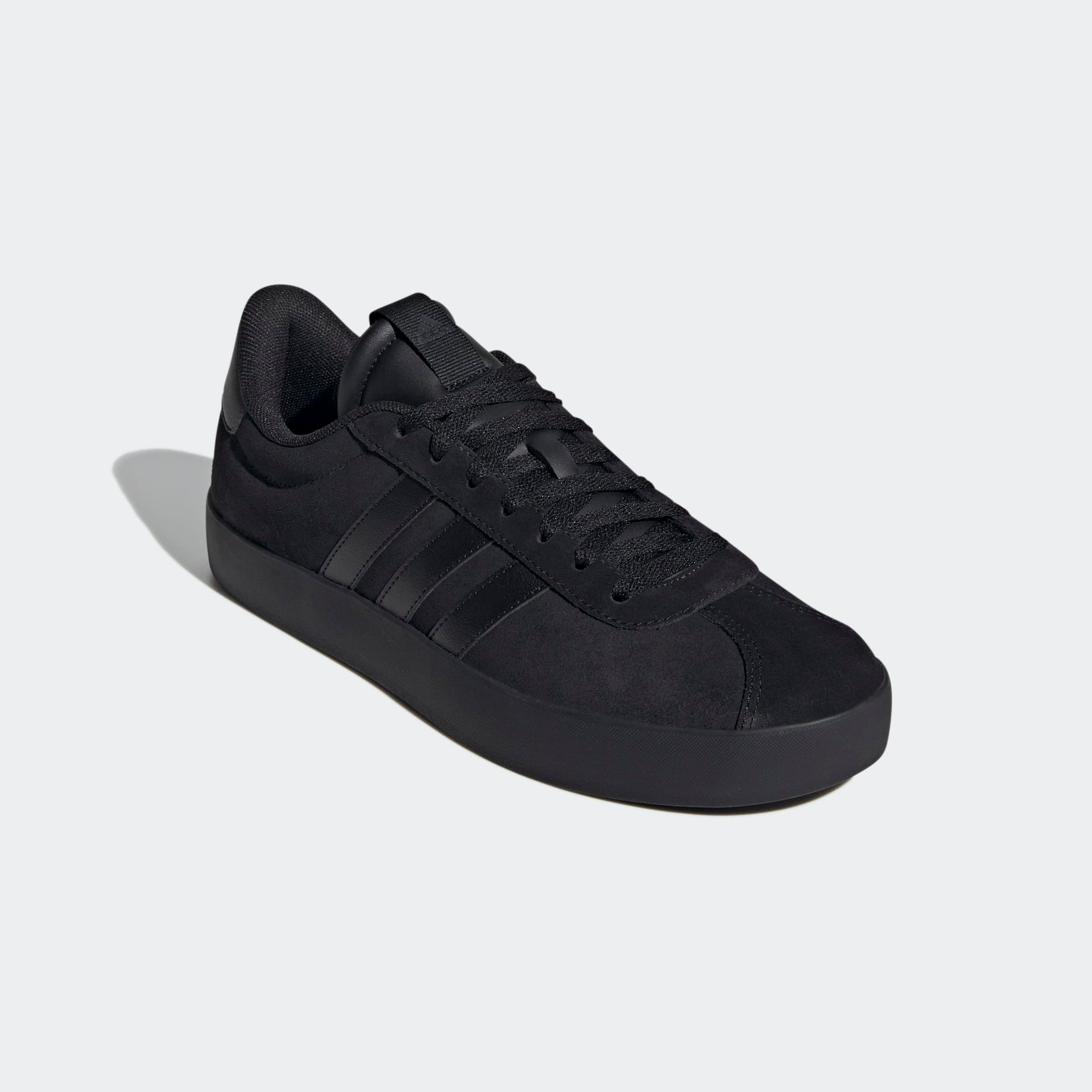 Sneaker ADIDAS SPORTSWEAR "VL COURT 3.0", Herren, Gr. 41, schwarz (core schwarz, core schwarz, core schwarz), Leder, Synthetik, Schuhe Sneaker, inspiriert vom Design des adidas samba, Topseller