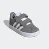 Klettschuh ADIDAS SPORTSWEAR "VL COURT 3.0", Gr. 21, grau (grau three, cloud weiß, grau two), Leder, Synthetik, sportlich, Schuhe, für Kinder, inspiriert vom Design des adidas samba
