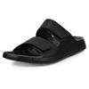 Pantolette ECCO "Cozmo M", Herren, Gr. 43, schwarz, Leder, klassisch, Schuhe, Sommerschuh, Schlappen, Klettschuh, mit FLUIDFORM™ Konstruktion