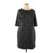 Avenue Studio Casual Dress - Shift: Gray Marled Dresses - Women's Size 18