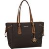 Michael Kors Shopper Voyager Medium MF TZ Tote MK Signature Brown Braun Damen