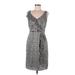 Carmen Carmen Marc Valvo Casual Dress - Formal: Gray Print Dresses - Women's Size 6