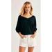 Free People Sweaters | Free People Tunic Small Black Santa Clara Thermal New Waffle Knit | Color: Black | Size: S