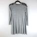 American Eagle Outfitters Dresses | American Eagle Womens Sweater Shift Dress Knit Long Sleeve Cold Shoulder Gray S | Color: Gray | Size: S