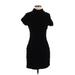 Planet Gold Cocktail Dress - Sweater Dress: Black Dresses - Women's Size Small