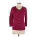 7th Avenue Design Studio New York & Company Cardigan Sweater: Burgundy Sweaters & Sweatshirts - Women's Size Large