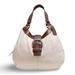 Coach Bags | Coach Xl Soho Lynn Pleated 2-Toned (Dark Brown/Ivory) Leather Hobo Shoulder Bag | Color: Brown/White | Size: 13”L X 4"W X 11"H