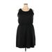 PrAna Casual Dress - A-Line: Black Solid Dresses - Women's Size 2X