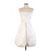 Donna Ricco Casual Dress: White Dresses - Women's Size 4