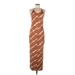 Casual Dress - Maxi: Brown Tortoise Dresses - Women's Size Medium