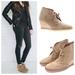 J. Crew Shoes | J. Crew Macalister Suede Wedge Booties Size 9 | Color: Tan | Size: 9