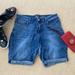 Levi's Shorts | Levi's Strauss Signature Cuffed Whiskering Mid Rise Jean Bermuda Shorts 14 | Color: Blue | Size: 14