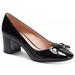 Kate Spade Shoes | Kate Spade New York Bev Bow Pumps Black Patent Low-Heels Women's Size 7 | Color: Black | Size: 7