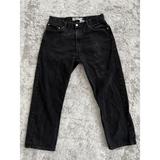 Levi's Jeans | Levis 505 Jeans Mens 36x29 Black Dark Wash Regular Fit Straight Leg Denim Pants | Color: Black | Size: 36
