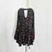 Free People Dresses | Free People Tegan Floral Printed Cutout Mini Dresswomans Size 0 | Color: Black/Red | Size: 0
