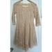 Free People Dresses | Free People Floral Lace Mesh Dress Cream Size 6 Lined | Color: Cream | Size: 6