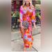 Anthropologie Dresses | Anthropologie Maeve Jessamine Mock Neck Belted Patchwork Maxi Dress Size Small | Color: Pink/Purple | Size: S