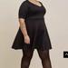 Torrid Dresses | Fluted Fit & Flare Mini Dress - Scuba Black Torrid 2x 18/20 | Color: Black | Size: 18