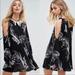 Free People Dresses | Free People Clear Skies Printed Tunic Dress Black Small | Color: Black | Size: S