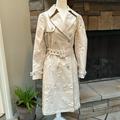 Anthropologie Jackets & Coats | Embroidered Twill Trench Coat Nwt | Color: Gold/Tan | Size: 00 But Fits Like 0-2