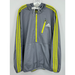 Adidas Jackets & Coats | Adidas Jacket Mens 2xl Half Zip Hooded Neon 3 Stripes Zip Pockets Athletic Gray | Color: Gray | Size: Xxl