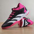 Adidas Shoes | Adidas Predator Accuracy .3 Indoor Soccer Sala Shoes 10 Black Pink White Gw7069 | Color: Black/White | Size: 10