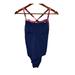 Nike Swim | Nike Women's Spectrum One-Piece Swimsuit Navy Blue Modest Swoosh Size Small | Color: Blue | Size: S