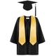 Feelcrag 2024 Graduation Gown and Cap with Tassel Unisex Graduation Robe Preschool Nursery Ceremony Costume Sets with Matching Hat & Tassel for Child Size 2-12 Years for Birthday 4 PCS