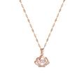 HAODUOO Vintage Necklace Set Chain Fashion Necklace Lady Sweater Opal Rose Pendant Gold Womens Necklaces Dainty Womens Necklace (Color : 2-Rose Gold, Size : One Size)
