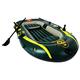 EVXOIJMS Inflatable Boat, 3 Person Thickened Kayak Canoe with Air Pump Rope Paddle Folding PVC Fishing Boat Inflatable Raft Rubber Boats for Adults Fishing and Kids Coast Outdoor (4 People