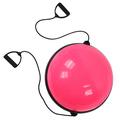 Cyllde Yoga Training Ball with Straps - Anti Slip Half Ball for Core Training and Balance Exercises - Fitness Equipment for Home Workouts(Pink)