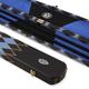 BAIZE MASTER Diamonds 3/4 Joint Wide 3 Slot Luxury Round End Snooker Pool Cue Case with Studs - Holds 2 Cues (Blue)