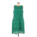 Christin Michaels Casual Dress - A-Line Crew Neck Sleeveless: Green Dresses - Women's Size 12