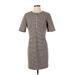 Trina Turk Casual Dress - Sheath: Gray Checkered/Gingham Dresses - Women's Size 4