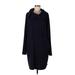 CAbi Casual Dress - Sweater Dress: Blue Dresses - Women's Size Large