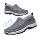 Outdoor Trainers Loafers Work Shoes Non-Slip Mesh Lining Mens Casual Slip on Shoes Slip ons for Men Lightweight Trainers Men Arch Support Shoes Wide Foot Shoes,Gray,47/285mm