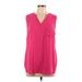 Maurices Sleeveless Blouse: Pink Tops - Women's Size Large