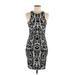 H&M Cocktail Dress - Bodycon: Black Snake Print Dresses - Women's Size Medium