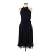 French Connection Cocktail Dress - A-Line: Black Solid Dresses - Women's Size 2