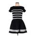 RED Valentino Casual Dress: Black Stripes Dresses - Women's Size Large