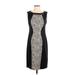 DressBarn Casual Dress - Midi: Black Jacquard Dresses - Women's Size 4