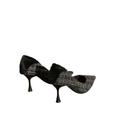 MOJARI Women's High Stiletto Heels Closed Pointed Toe Dress Pumps Shoes Bridal Wedding Pumps Shoes 7.5cm,Black,4 UK