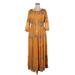 Fig and Flower Casual Dress: Brown Dresses - Women's Size 1X