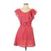 I Love H81 Casual Dress: Pink Hearts Dresses - Women's Size Large