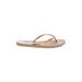 Roxy Flip Flops: Tan Tropical Shoes - Women's Size 10